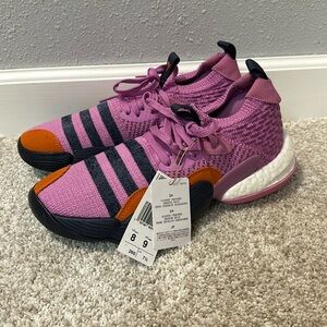 NWT Mens Adidas Trae Young 2 Stratosphere Lilac Orange Shoes H06483 Size 8